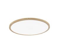 Paulmann 71034 panneau LED Atria Shine plafonnier + Backlight rond IP44 22W 2300lm 420mm Esthétique bois plastique 4000K luminaire bain
