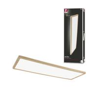 Paulmann Plafonnier LED Atria Shine 71036 - 22W 58x20 cm 4000K IP44 Effet bois blanc-bois