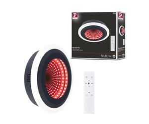 Paulmann 71037 Plafonnier LED Spaceglow Two RGB+ 1.200lm 200 mm 230 V 14W Noir mat gradable applique/plafonnier