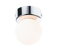 Paulmann 71061 Plafonnier Selection Bathroom Gove IP44 G9 230V max. 20W gradable Chrome, Satin luminaire de salle de bain, Verre Métal, 1er Deckenleuchte