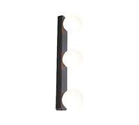 Paulmann 71070 Appliques Selection Bathroom Gove IP44 G9 230 V Max. 3x20W gradable Noir Mat, Satin luminaire de Salle de Bain, Verre Métal