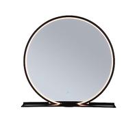 Paulmann 71090 Miroir lumineux LED Miro IP44 Tunable White 160lm 230V 10,5W Miroir LED, Noir mat luminaire de salle de bain