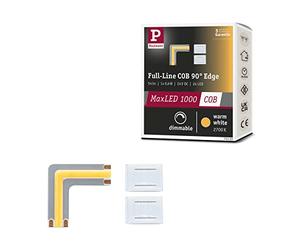 Paulmann 71121 MaxLED 500 Strip LED Full-Line COB angle 90° 0,3W 833lm/m 800LEDs/m gradable 0m, Argent plastique 2700K bande LED extensible