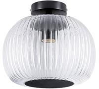 Paulmann 71146 Plafonnier Selection Bathroom Ruya IP44 E27 230V max. 60W Verre, Noir mat applique/plafonnier, éclair. salle de bain - lum sans ampoule