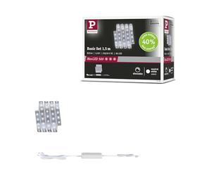 Paulmann 71238 MaxLED 500 Strip LED Blanc neutre Kit de base 1,5m 5,5W 550lm/m 64 LEDs/m 4000K 20VA