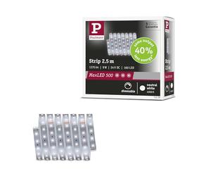 Paulmann 71239 MaxLED 500 Strip LED Blanc neutre Strip individuel 2,5m 9W 550lm/m 64 LEDs/m 4000K