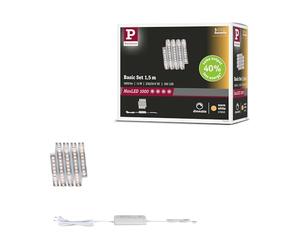 Paulmann 71243 MaxLED 1000 Strip LED Blanc chaud Kit de base 1,5m 11W 1100lm/m 128 LEDs/m 2700K 30VA
