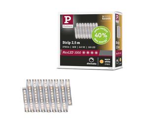 Paulmann 71244 MaxLED 1000 Strip LED Blanc chaud Strip individuel 2,5m 18W 1100lm/m 128 LEDs/m 2700K