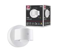 Paulmann 71291 Applique murale à LED rechargeable Zorik IP44 dimmable 2700K 100 mm 2x1,1W Blanc