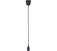 Paulmann 78430 luminaire en suspension Neordic luminaire suspendu Ketil sans ampoule max. 60W luminaire suspendu bleu nuit, Noir Silicone, plast. E27