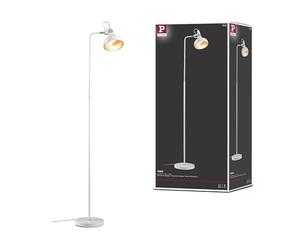 Paulmann 78483 Lampadaire Juna E14 max. 20W blanc dépoli, champagne métal