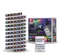 Strip LED intégré dimmable autocollant Dynamic Rainbow RGB Paulmann 6,5W blanc mat L.3m x H.0,2 x P.0,2cm