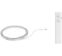 Paulmann Bande LED 78899 à piles avec détecteur de mouvement 1 m 2 W 156 lm/m 3000 K Blanc Plastique