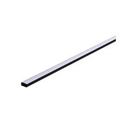 Paulmann 78901 profilé Base avec diffuseur blanc 2 m, canaux LED noir, plinthes en aluminium, Strips en plastique