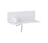 Paulmann 78915 Applique Devara avec étagère max. 40 watts Lampe de lecture murale Blanc Liseuse Métal, lampe murale E27