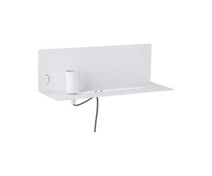 Paulmann 78915 Applique Devara avec étagère max. 40 watts Lampe de lecture murale Blanc Liseuse Métal, lampe murale E27