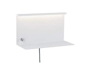 Paulmann 78916 Applique LED Jarina avec étagère incl. 1x4,5 watts gradable Lampe de lecture murale Blanc Liseuse Métal lampe murale 3000 K