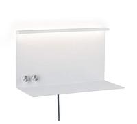 Paulmann 78919 Applique LED Jarina avec étagère incl. 1x4,5 / 1x1,6 watts gradable Lampe de lecture murale Blanc Liseuse Métal lampe murale 3000 K
