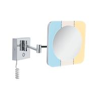 Paulmann 78933 Plafonnier LED avec miroir de courtoisie Jora IP44 white switch 270 lm 230 V 3,3 W chrome, Blanc, miroir carré en métal, acrylique 2700 K