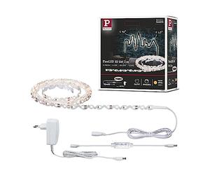 Paulmann 78962 Kit de base Strips LED FlexLED 3D 3 m incl. 1x8,0 watts gradable bande lumineuse Blanc barre lumineuse plastique bande LED 3000 K