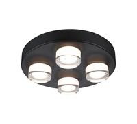 Paulmann 79558 Selection Bathroom Mur et Plafonnier Kame IP44 3000K 4x500lm 230V 4x4,2W Noir signal