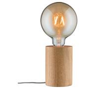 Paulmann Lampe à poser Talin – E27 max. 20W, Bois, Dimmable, Sans ampoule, 230V