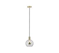 Paulmann 79725 Neordic Esben Luminaire suspendu, max. 1x20W, E27, Clair/laiton brossé, 230V, Verre/Métal
