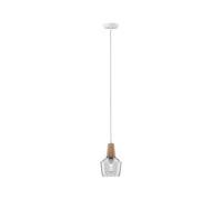 Paulmann 79745 Neordic Ylvie Luminaire suspendu, max. 1x20W, E27, Claire, 230V, Verre/Bois 14,5 cm x 14,5 cm x 110 cm