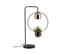 Neordic Lampe à poser Fanja GU10 max. 20W Noir#Cuivre Métal Noir