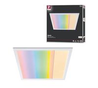 Paulmann 798.09 79809 Panneau LED 595 x 295 mm RGBW Smart Home Zigbee carré avec 1 x plafonnier W à intensité Variable Blanc Mat métal Lampe de Salon 2700 K, Amaris 595x295mm 35 Watt