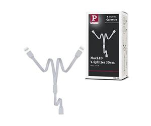 Paulmann 79813 Strips MaxLED séparateur en Y alimentation 1 vers 2 30 cm max 144 watts bande lumineuse Blanc barre lumineuse plastique bande LED