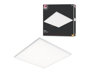Paulmann 79818 Panneau LED Velora carré incl. 1x34 watts Éclairage de plafond Blanc dépoli Panneau lumineux Métal Luminaire de plafond 3000 K