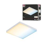 Paulmann 79824 LED Velora carré INCL. 1 x 8,5 Watts gradable Éclairage Blanc dépoli Panneau Lumineux Métal Luminaire de Plafond 2700 K, 8.5 W 225 x 225 mm