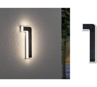 Paulmann Éclairage solaire pour numéro de maison 79842 0.20 W blanc chaud noir