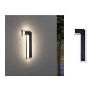 Paulmann 79842 Eclairage solaire pour numéro de maison 0.20 W blanc chaud noir