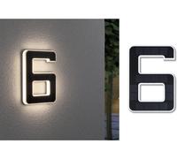 Paulmann Luminaire solaire Numéro 6 LED batterie interchangeable IP44 3000K 6 lm Noir