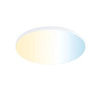VariFit Panneau encastré LED Smart Home Zigbee 3.0 Veluna Edge IP44 rond 160mm 15,5W 1000lm Tunable White Blanc gradable Blanc