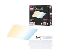 Paulmann 79959 panneau LED panneau encastré Veluna VariFit Edge 200x200 mm carré Tunable White commande de la lumière blanche Blanc plafonnier
