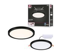 Paulmann 79961 LED Panneau encastré Areo IP44 175 mm Rond INCL. 1x13 Watts Blanc Chaud Noir synthétique système d'éclairage 3000 Kelvin, Matière Plastique, 13 W
