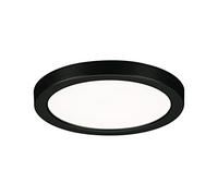 Paulmann 79962 LED Panneau encastré Areo IP44 118 mm Rond INCL. 1x6,5 Watts Blanc lumière du Jour Noir synthétique plafonnier 4000 Kelvin, Matière Plastique, 6.5 W