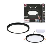 Paulmann 79965 LED Panneau encastré Areo IP44 175 mm Grad. sur 3 Niveaux Rond 1x13 W BL. lumière du Jour Noir synthétique plafonnier 4000 K, Matière Plastique, 13 W