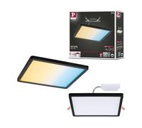 Paulmann 79967 panneau LED panneau encastré Areo IP44 230x230mm carré incl. 1x16 W gradable Tunable White Noir synthétique plafonnier 3000K