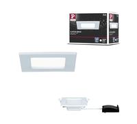 Paulmann 92064 Panneau encastré LED carré Deckenleuchte 6W Licht 4000K Neutralweiß Panneau LED blanc IP44 protégé contre les projections d'eau, ampoules incluses