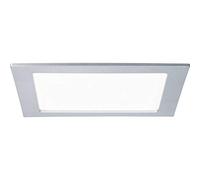 Paulmann 92078 Kit encastrés Quality Panneau LED, carré, 1x18W, 4000K, 230V, 220x220mm, Chrome mat/plas