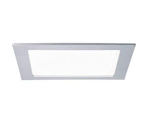 Paulmann 92078 Kit encastrés Quality Panneau LED, carré, 1x18W, 4000K, 230V, 220x220mm, Chrome mat/plas