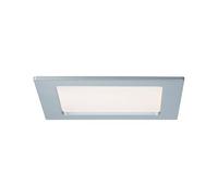 Paulmann 92080 Panneau encastré LED carré Deckenleuchte 12W Licht 2700K Warmweiß LED Panel Chrome mat IP44 protégé contre les projections d'eau, ampoules incluses