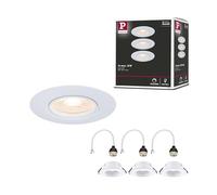 Paulmann 92112 Spots encastrés kit de 3 fixe rond 90 mm GU10 max. 3x10W 230 V Blanc Luminaire encastré - luminaire sans ampoule