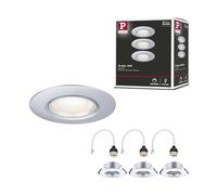 Paulmann 92113 Spots encastrés kit de 3 fixe rond 90 mm GU10 max. 3x10W 230 V Chrome mat Luminaire encastré - luminaire sans ampoule