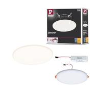 Paulmann 92389 Panneau LED spots encastrés Veluna VariFit IP44 185 mm rond incl. 1x8,5 watts plafonnier Satin plastique 3000 K