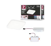 Paulmann 92396 panneau LED spots encastrés Veluna VariFit IP44 blanc neutre 75x75 mm carré incl. 1x4,5 watts plafonnier Satin éclairage de plafond plastique éclairage de salon 4000 K